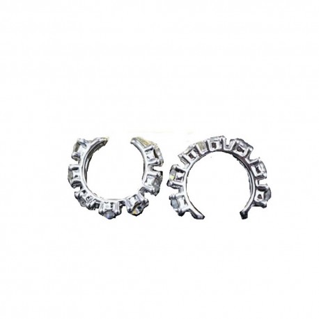 BOUCLE D OREILLE CLIP A STRASS 1 RANGEE