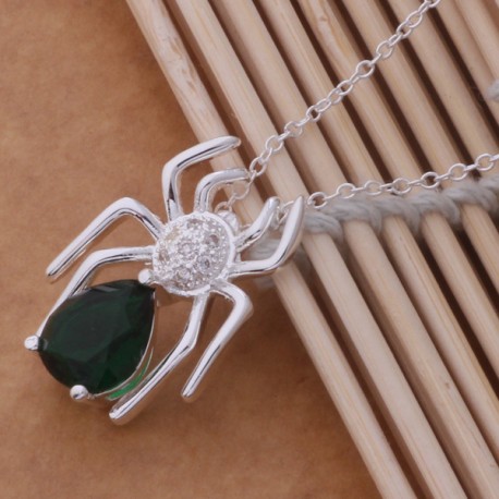 PENDENTIF ARAIGNEE PLAQUE ARGENT