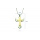 Collier Croix couleur or et argent