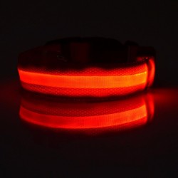 COLLIER A CHIEN LED ROUGE USB RECHARGEABLE