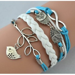 Bracelet infinity bleu