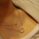 COLLIER COEUR DOUBLE CHAINE