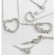COLLIER COEUR DOUBLE CHAINE