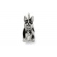 Pendentif charm plaqué argent chien boxer