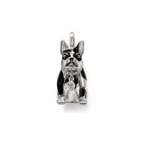 Pendentif charm plaqué argent chien boxer