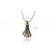 Collier main squelette tête de mort