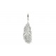 Pendentif charm plaqué argent plume
