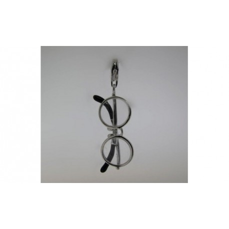 Pendentif charm plaqué argent lunettes
