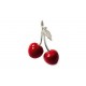 Pendentif charm plaqué argent cerises