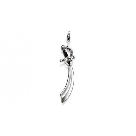 Pendentif charm plaqué argent sabre