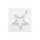 Pendentif charm plaqué argent étoile CZ