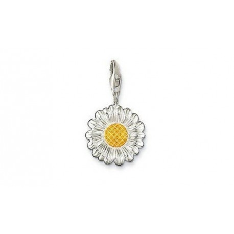 Pendentif charm plaqué argent marguerite