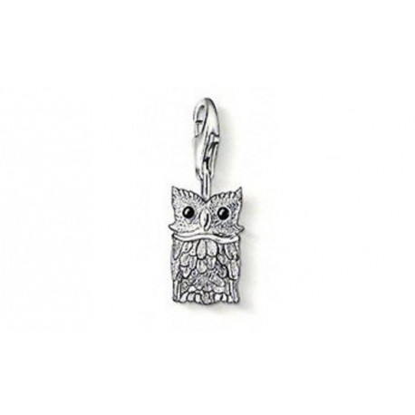 Pendentif charm plaqué argent hibou chouette