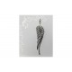 Pendentif charm plaqué argent aile ange
