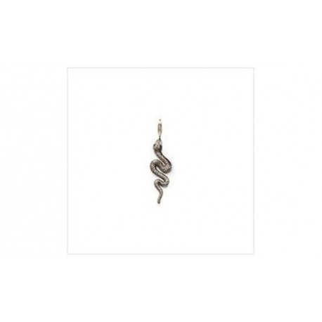 Pendentif charm plaqué argent serpent