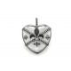 Pendentif plaqué argent coeur fleur de Lys