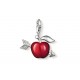 Pendentif charm plaqué argent pomme flèche