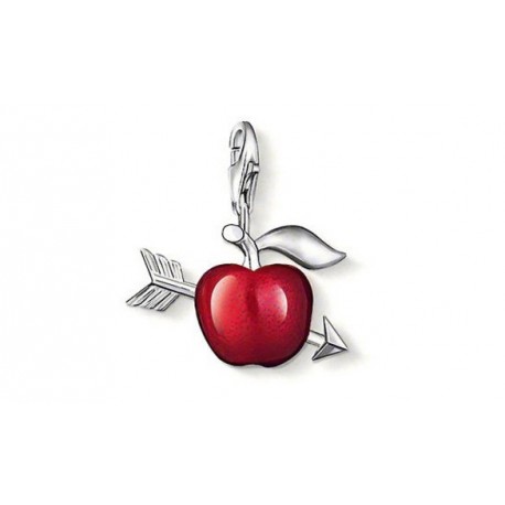 Pendentif charm plaqué argent pomme flèche
