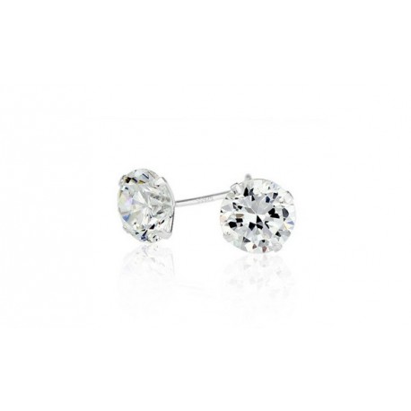 Boucles d'oreilles clous puces CZ transparent