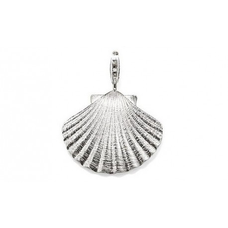 Pendentif charm plaqué argent coquillage