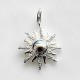 Pendentif charm plaqué argent soleil