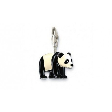 Pendentif charm plaqué argent panda