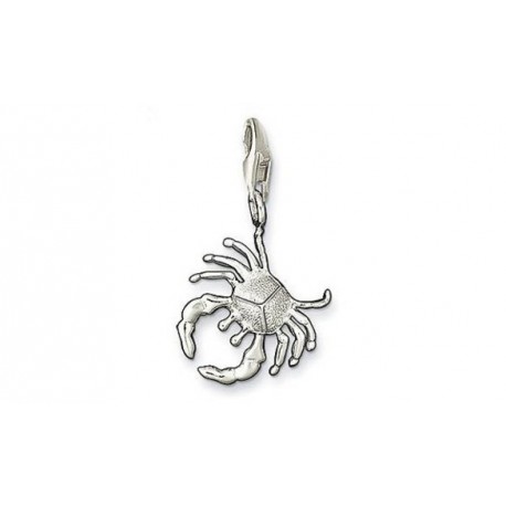 Pendentif charm plaqué argent cancer