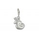 Pendentif charm plaqué argent verseau