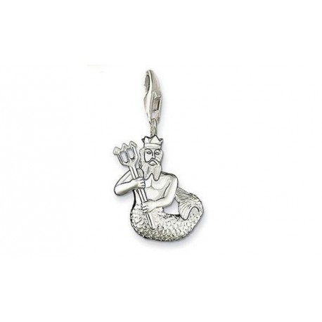 Pendentif charm plaqué argent verseau