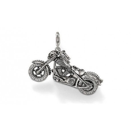Pendentif Charm Plaqué Argent Moto