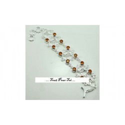 Bracelet plaqué argent et citrine