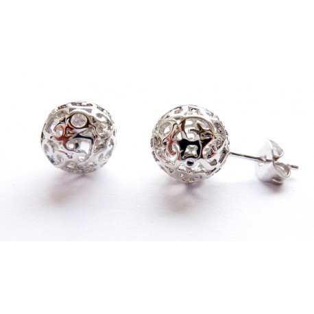 Boucle d'oreilles clous boule déco