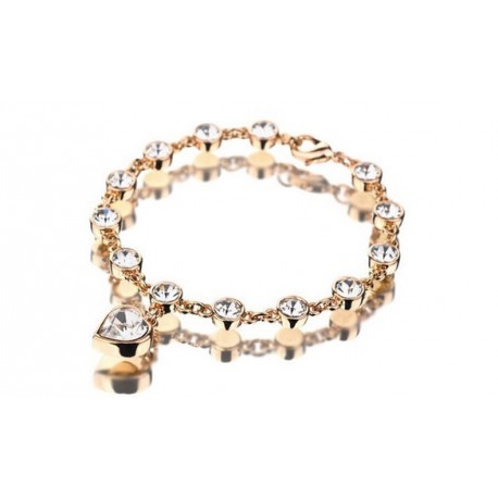 Bracelet coeur doré CZ