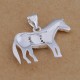 PENDENTIF CHEVAL EN ARGENT ET CRISTAL