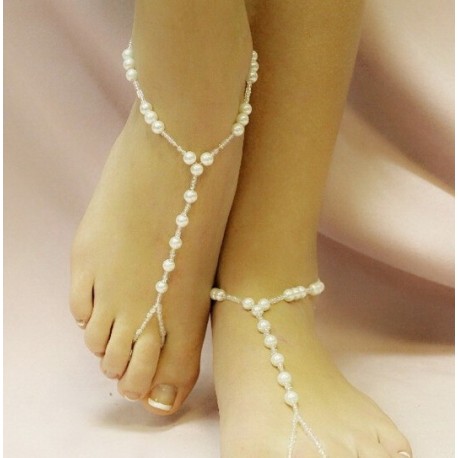 CHAINE DE PIED ELASTIQUE PERLE