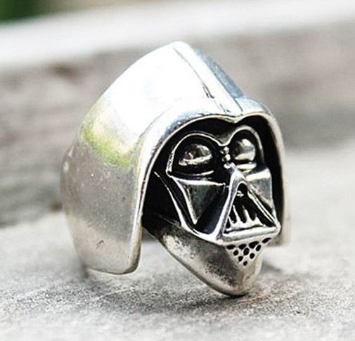 BAGUE EN ACIER INOXYDABLE STYLE DARK VADOR ,plusieurs tailles