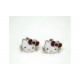 Boucles d'Oreilles Clou Plaqué Rhodium Chat