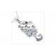 Collier Plaqué Argent Hippocampe CZ