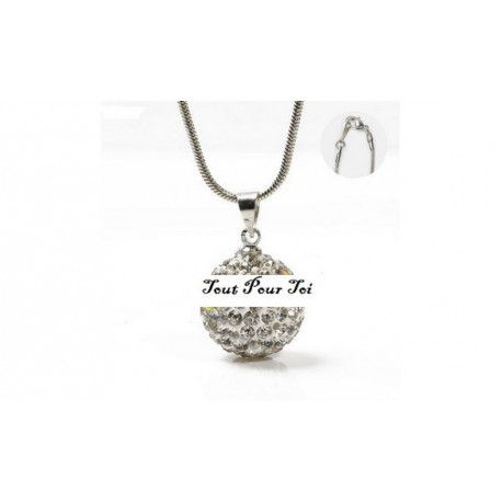 Collier Bille De Strass 1.4cm Shamballa